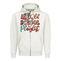 Oatmeal Heather old school playlist cassette Zipper Hoodie - FaDigitalArtStudio