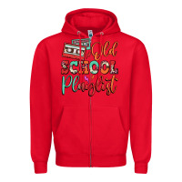 Red old school playlist cassette Zipper Hoodie - FaDigitalArtStudio