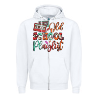 White old school playlist cassette Zipper Hoodie - FaDigitalArtStudio