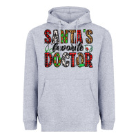 Heather Grey santa's favorite doctor Heavyweight Hoodie - Jasminsmagicworld