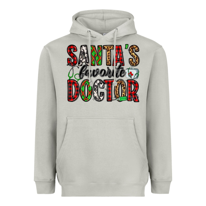 Santa's Favorite Doctor Heavyweight Hoodie by Jasminsmagicworld | Teevron