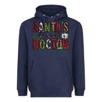 Navy santa's favorite doctor Heavyweight Hoodie - Jasminsmagicworld