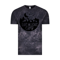 Cloud Black Live Love Camp Vintage Tee - Unal Design