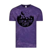 Cloud Purple Live Love Camp Vintage Tee - Unal Design