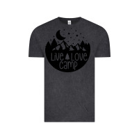 Vintage Black Live Love Camp Vintage Tee - Unal Design