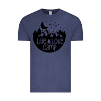 Vintage Denim Live Love Camp Vintage Tee - Unal Design