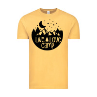 Vintage Mustard Live Love Camp Vintage Tee - Unal Design