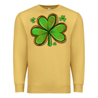 Antique Gold st patricks day shamrock with glitter Premium Sweatshirt - Artiststas