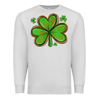 Dove Grey st patricks day shamrock with glitter Premium Sweatshirt - Artiststas
