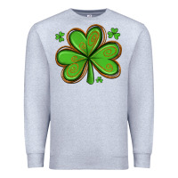 Heather Grey st patricks day shamrock with glitter Premium Sweatshirt - Artiststas