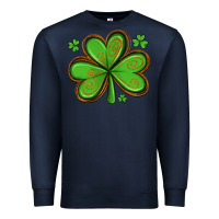 Navy st patricks day shamrock with glitter Premium Sweatshirt - Artiststas