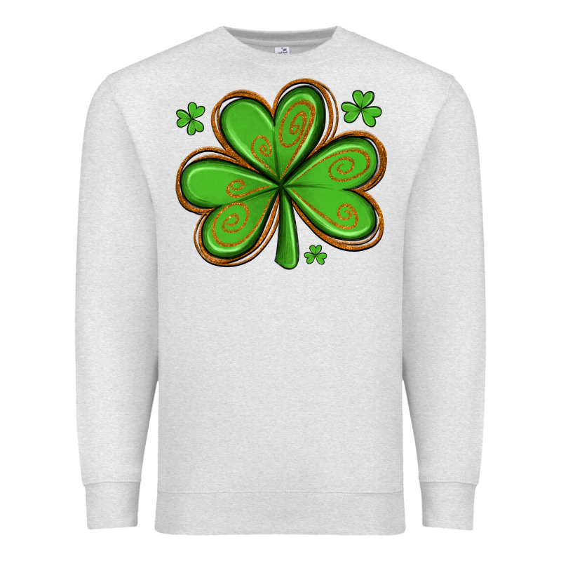 St Patricks Day Shamrock With Glitter Premium Sweatshirt by Artiststas | Teevron