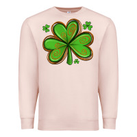 Pale Pink st patricks day shamrock with glitter Premium Sweatshirt - Artiststas