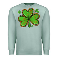 Seafoam st patricks day shamrock with glitter Premium Sweatshirt - Artiststas