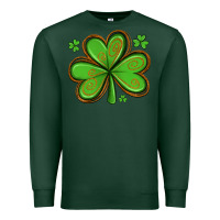 Sports Green st patricks day shamrock with glitter Premium Sweatshirt - Artiststas