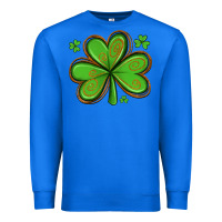 True Royal st patricks day shamrock with glitter Premium Sweatshirt - Artiststas