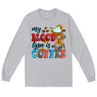 Moon Dust my blood type is coffee Long Sleeve Tee - Zillion Design Studio