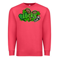 Cardinal st patricks day lucky western hearts Premium Sweatshirt - Artiststas