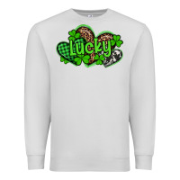 Dove Grey st patricks day lucky western hearts Premium Sweatshirt - Artiststas