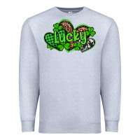 Heather Grey st patricks day lucky western hearts Premium Sweatshirt - Artiststas