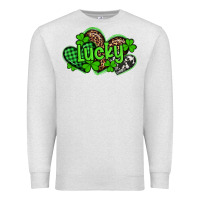 Oatmeal Heather st patricks day lucky western hearts Premium Sweatshirt - Artiststas
