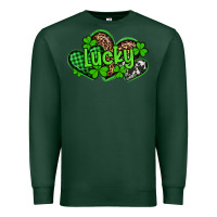 Sports Green st patricks day lucky western hearts Premium Sweatshirt - Artiststas