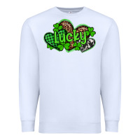 White st patricks day lucky western hearts Premium Sweatshirt - Artiststas