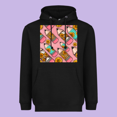 Western Pencil Seamless Pattern Heavyweight Hoodie Designed By Bundleandbundleshop