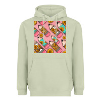 Matcha western pencil seamless pattern Heavyweight Hoodie - BundleAndBundleShop