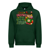 Forest Green deer santa please bring me tea Urban Hoodie - MaliasSmallBusiness