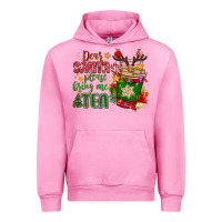 Fuchsia Pink deer santa please bring me tea Urban Hoodie - MaliasSmallBusiness