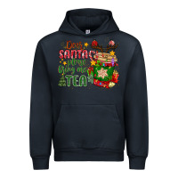 Navy deer santa please bring me tea Urban Hoodie - MaliasSmallBusiness