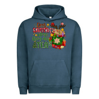 Pigment Midnight Navy deer santa please bring me tea Urban Hoodie - MaliasSmallBusiness