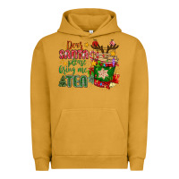 Pigment Peanut Butter deer santa please bring me tea Urban Hoodie - MaliasSmallBusiness
