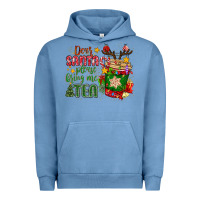 Pigment Pebble Blue deer santa please bring me tea Urban Hoodie - MaliasSmallBusiness