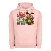 Pigment Salmon deer santa please bring me tea Urban Hoodie - MaliasSmallBusiness