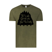 Vintage Olive its all good in the woods Vintage Tee - Unal Design