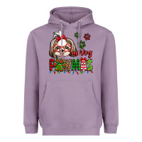 Lavender merry pawmas christmas shih tzu Heavyweight Hoodie - Jasminsmagicworld