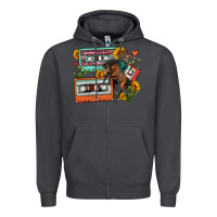 Smoke rodeo sunflower cactus cassette Zipper Hoodie - FaDigitalArtStudio