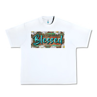 White Blessed With Daisy And Leopard Urban Heavy Tee - RanaPortraitStore