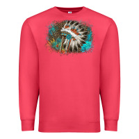Cardinal indian headress sunflower leopard Premium Sweatshirt - AdoDesignShop
