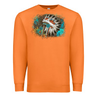 Carrot indian headress sunflower leopard Premium Sweatshirt - AdoDesignShop