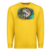 Lemon indian headress sunflower leopard Premium Sweatshirt - AdoDesignShop