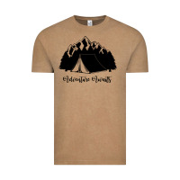 Vintage Coffee Adventure Camping Vintage Tee - Unal Design