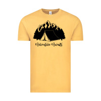 Vintage Mustard Adventure Camping Vintage Tee - Unal Design