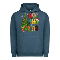 Pigment Midnight Navy ho ho ho christmas Urban Hoodie - MaliasSmallBusiness
