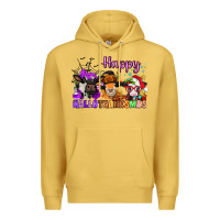 Antique Gold happy hallothanksmas cows  nancy Premium Hoodie - NancyCooperArtShop
