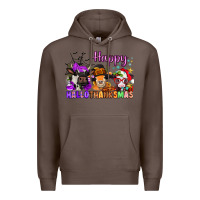 Coffee happy hallothanksmas cows  nancy Premium Hoodie - NancyCooperArtShop