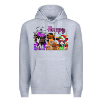 Heather Grey happy hallothanksmas cows  nancy Premium Hoodie - NancyCooperArtShop