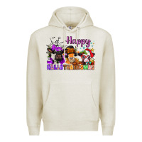 Oatmeal Heather happy hallothanksmas cows  nancy Premium Hoodie - NancyCooperArtShop
